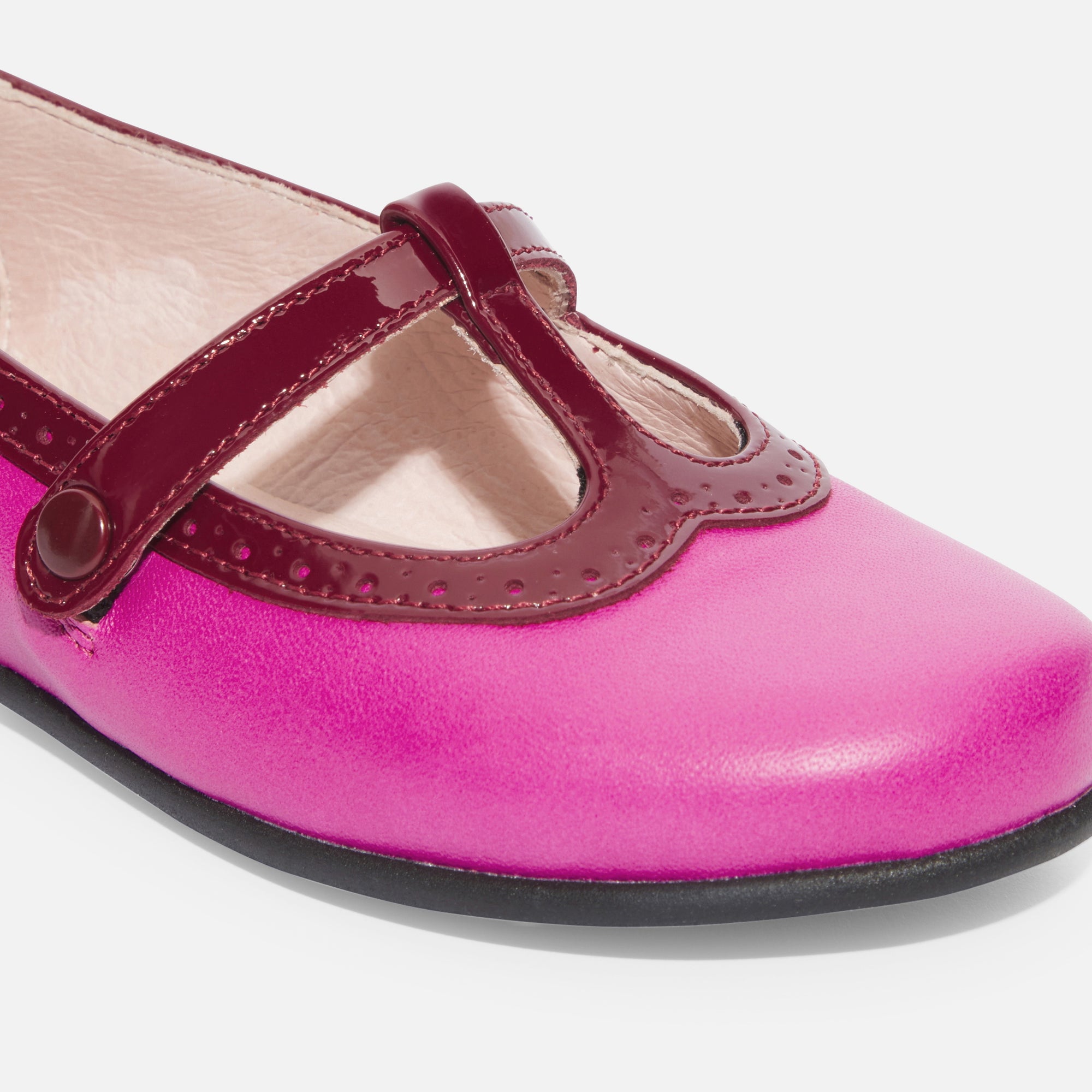 3 QTY / ROSE CHAUSSURES CUIR DIAMANT