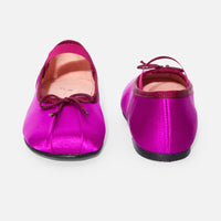 2 QTY / FUSCHIA CHAUSSURES CUIR DANSEUSE