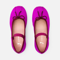 2 QTY / FUSCHIA CHAUSSURES CUIR DANSEUSE