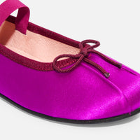 2 QTY / FUSCHIA CHAUSSURES CUIR DANSEUSE