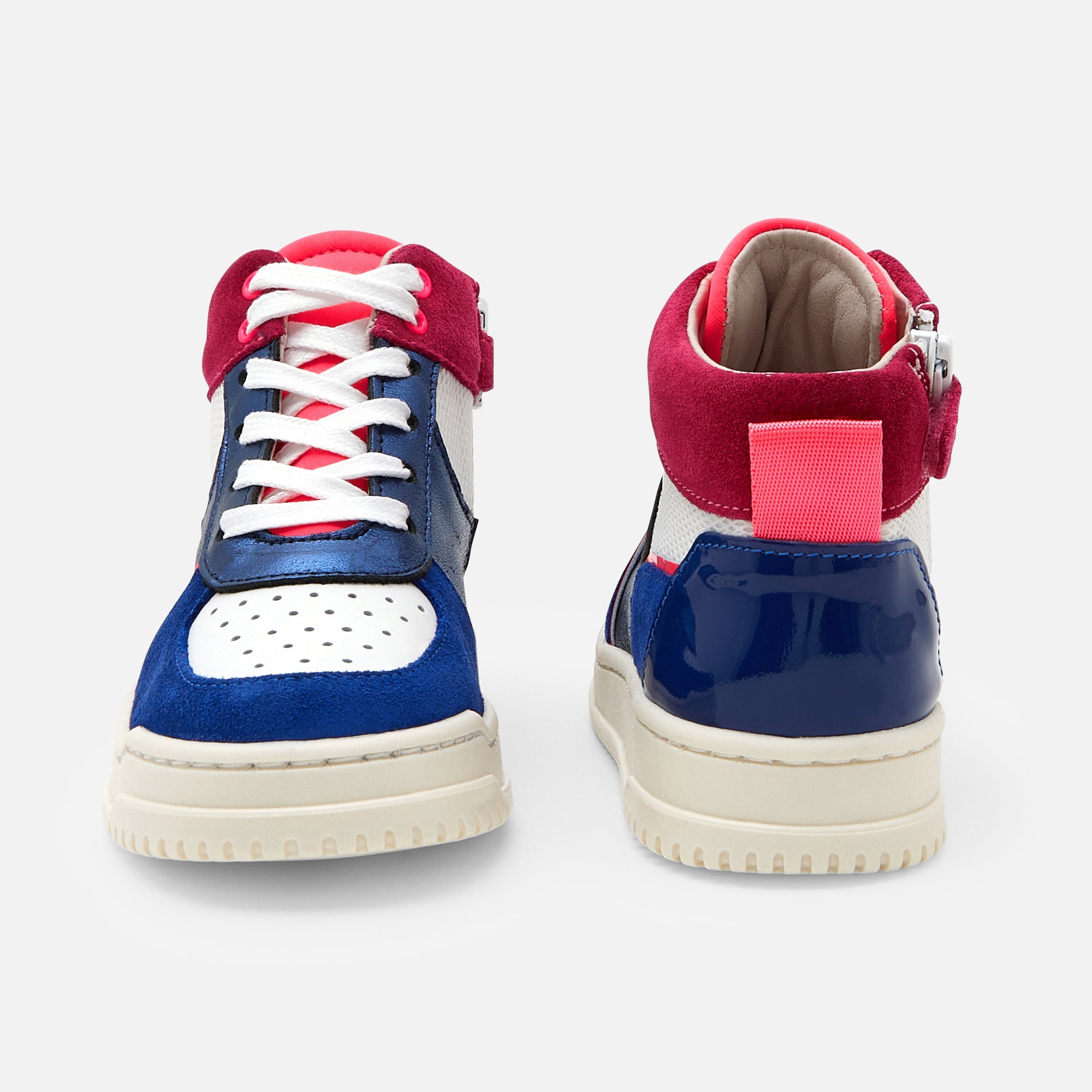 3 QTY / MARINE/BLANC CHAUSSURES CUIR DOMITILLE