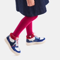 3 QTY / MARINE/BLANC CHAUSSURES CUIR DOMITILLE