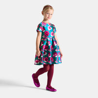0 QTY / BLEU/MULTICO PAP ROBE MARGUERITA