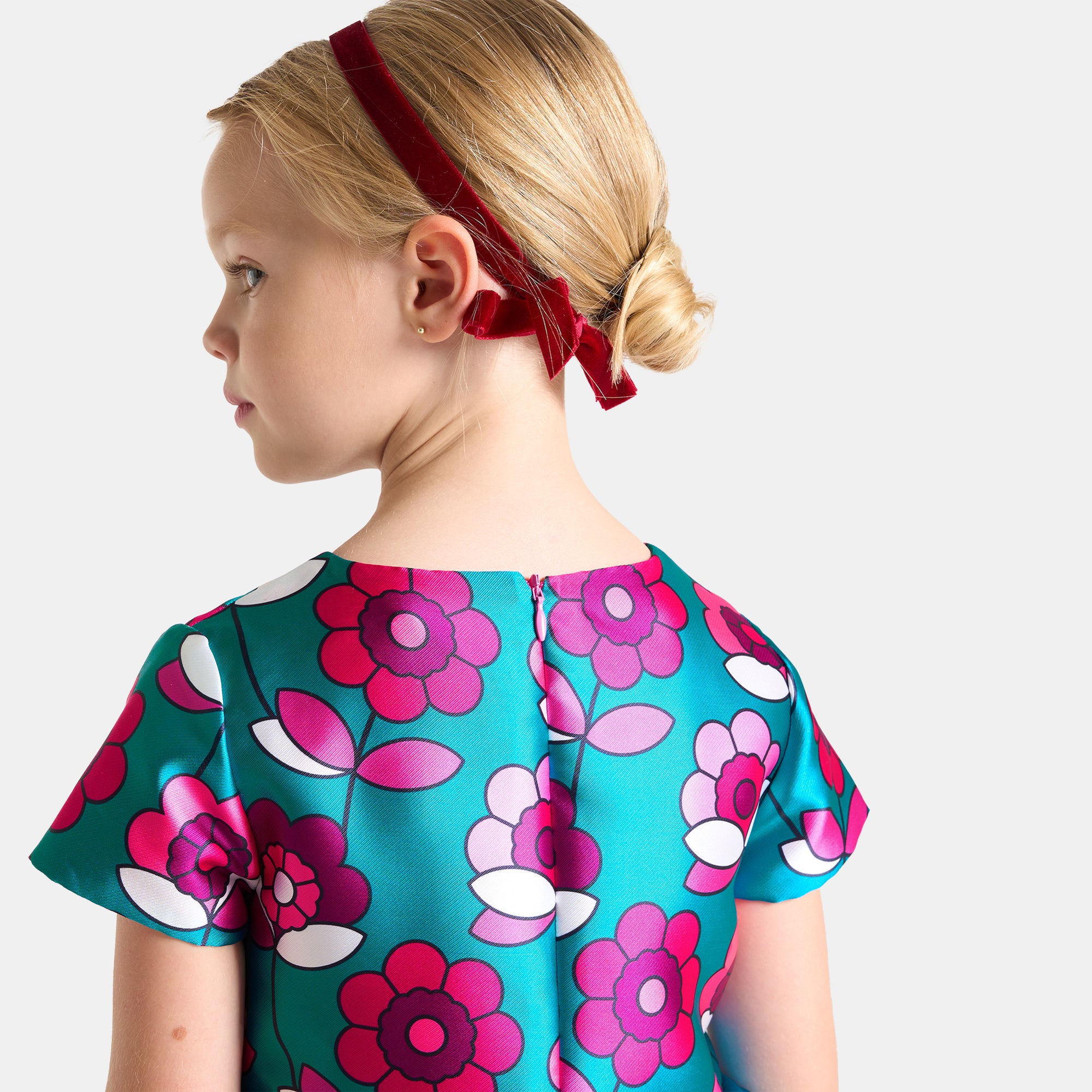 0 QTY / BLEU/MULTICO PAP ROBE MARGUERITA