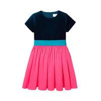 0 QTY / ROSE/BLEU PAP ROBE MARYBELLE