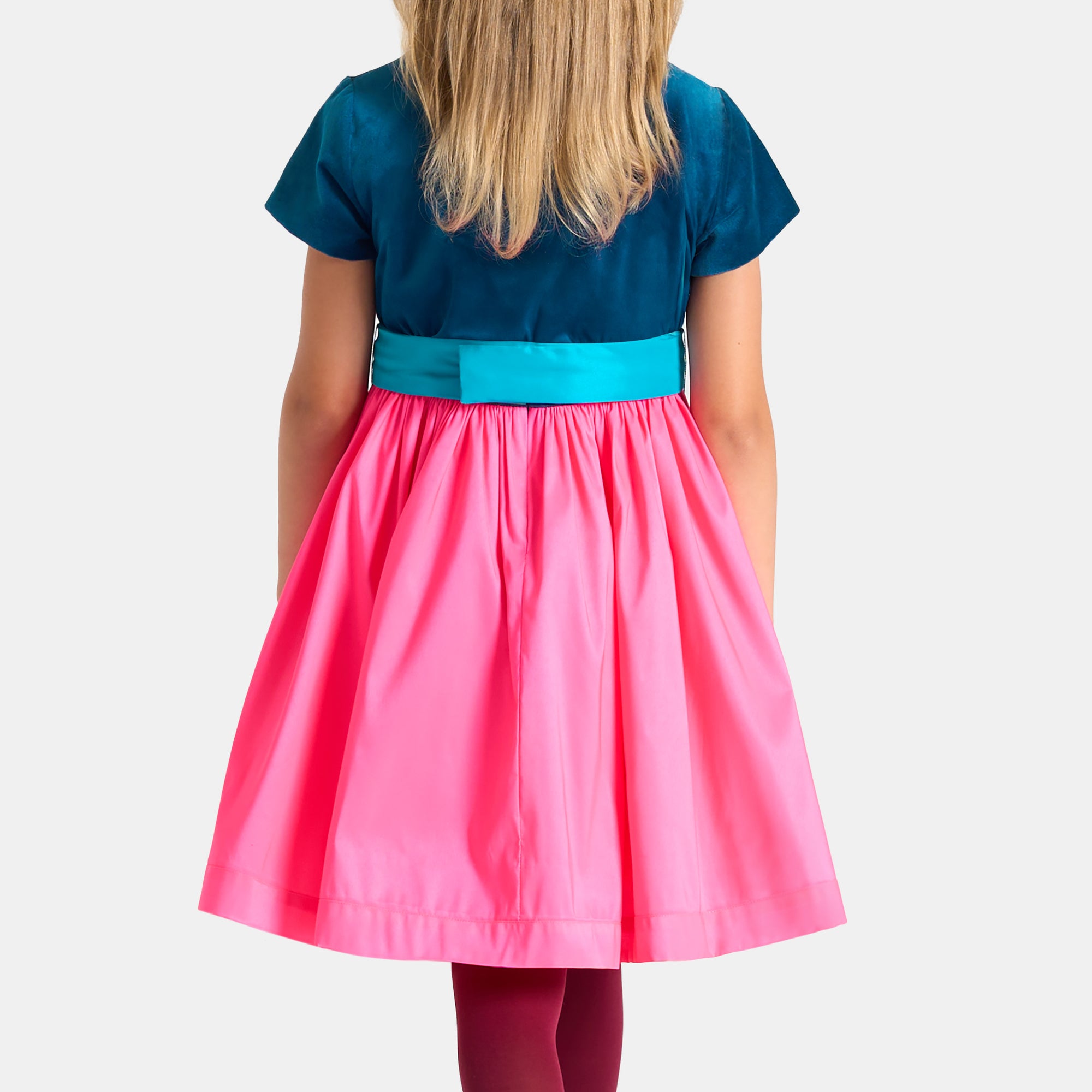 0 QTY / ROSE/BLEU PAP ROBE MARYBELLE