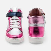 1 QTY / ARGENT/MULTIC CHAUSSURES CUIR CAVIAR BIS