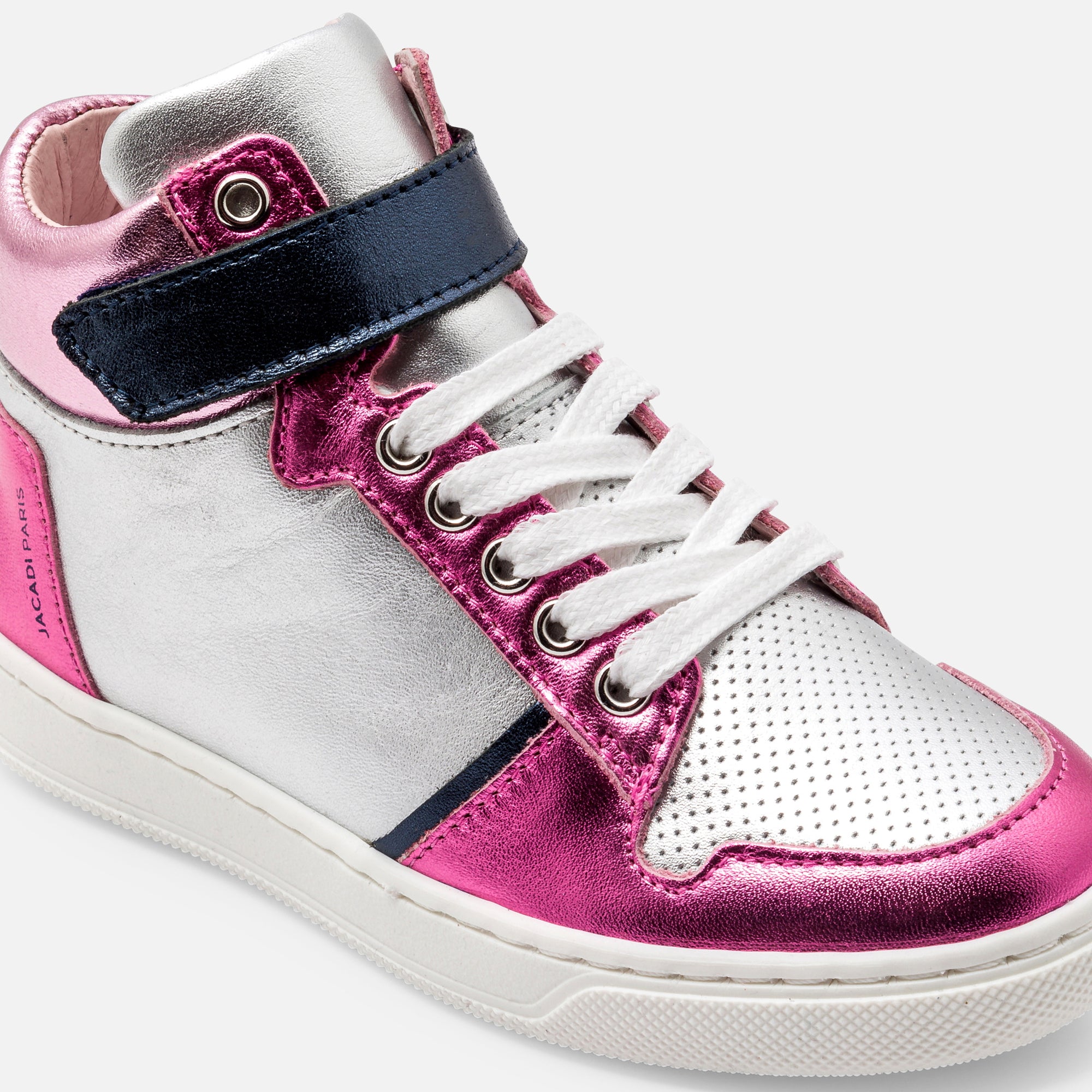 1 QTY / ARGENT/MULTIC CHAUSSURES CUIR CAVIAR BIS