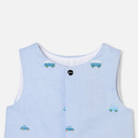154 QTY / BLEU/MULTICO PAP COMBINAISON/ BLOOMER MATTHEW