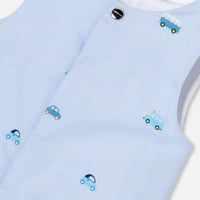 154 QTY / BLEU/MULTICO PAP COMBINAISON/ BLOOMER MATTHEW