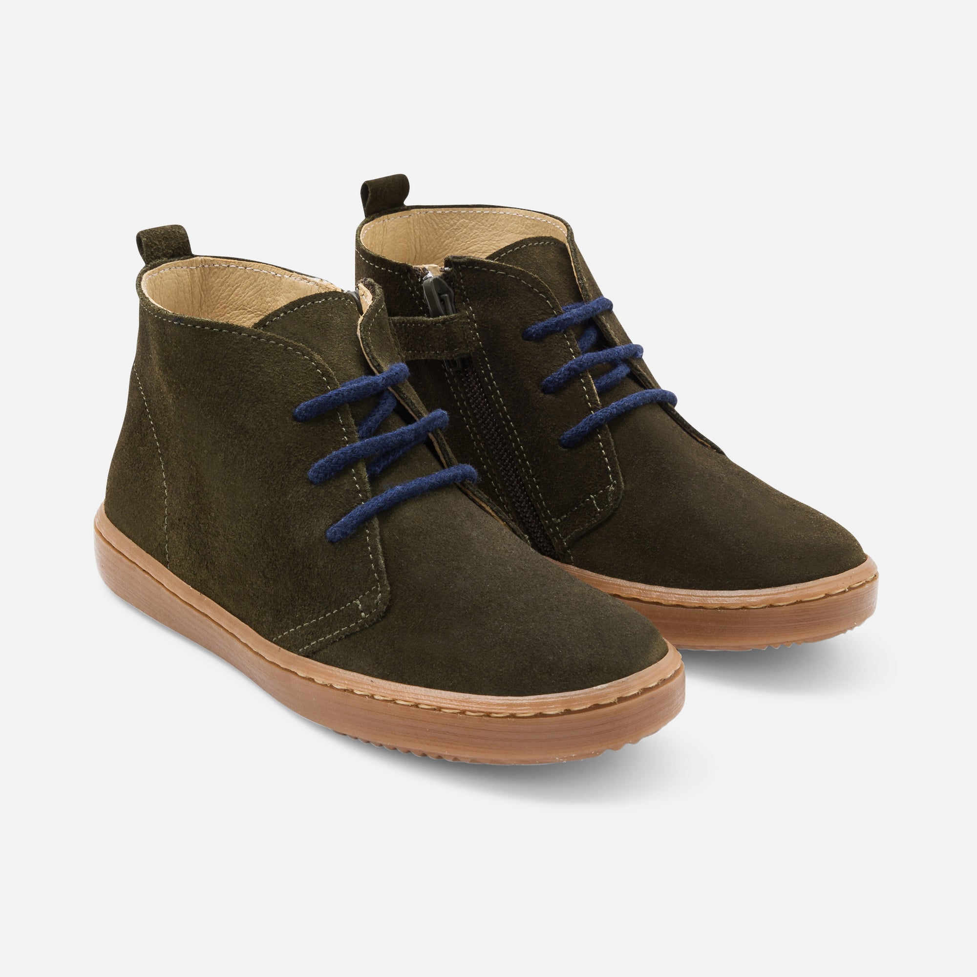 1 QTY / KAKI CHAUSSURES CUIR AVIATEUR