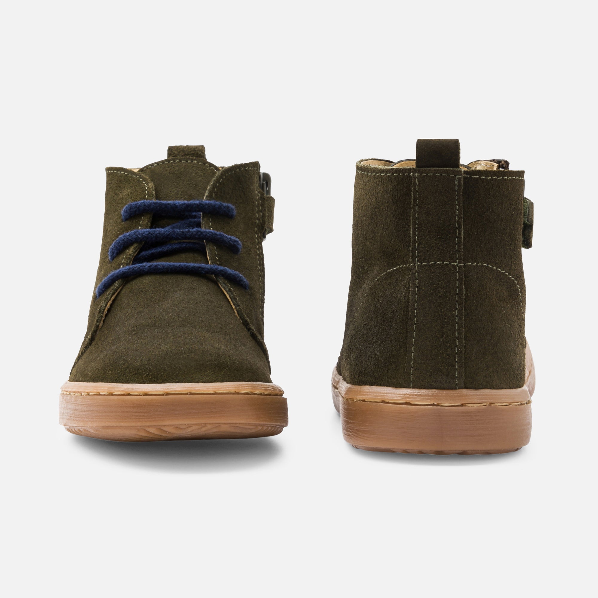 1 QTY / KAKI CHAUSSURES CUIR AVIATEUR