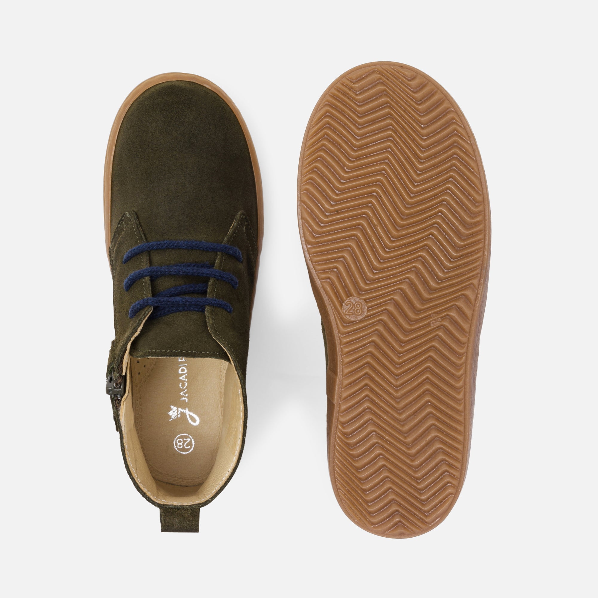 1 QTY / KAKI CHAUSSURES CUIR AVIATEUR