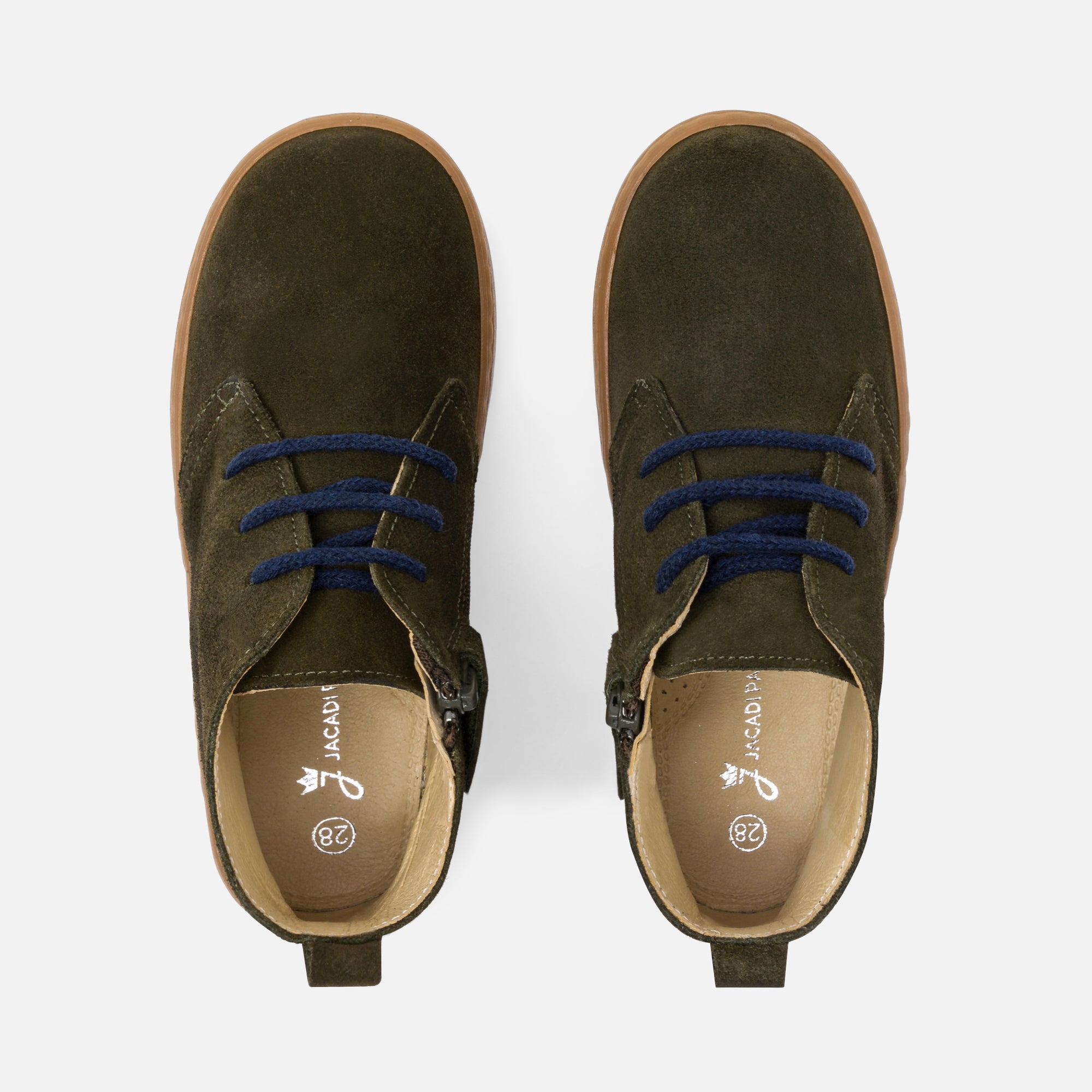 1 QTY / KAKI CHAUSSURES CUIR AVIATEUR