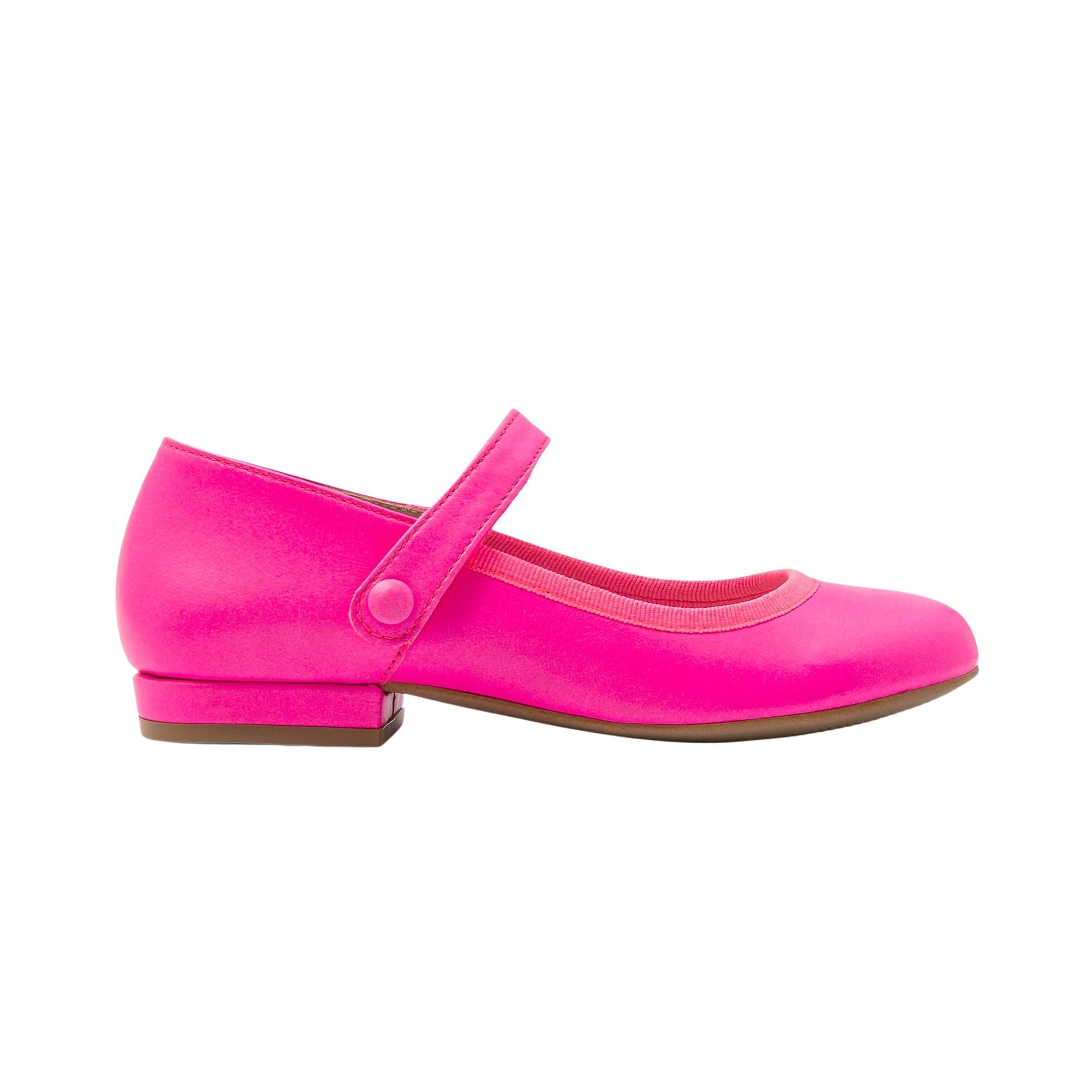 Ballerines Aglae en cuir - Rose Fluo