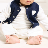 Gilet Oisillon - Marine & Blanc