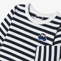 Pyjama Ombre - Marine & Blanc