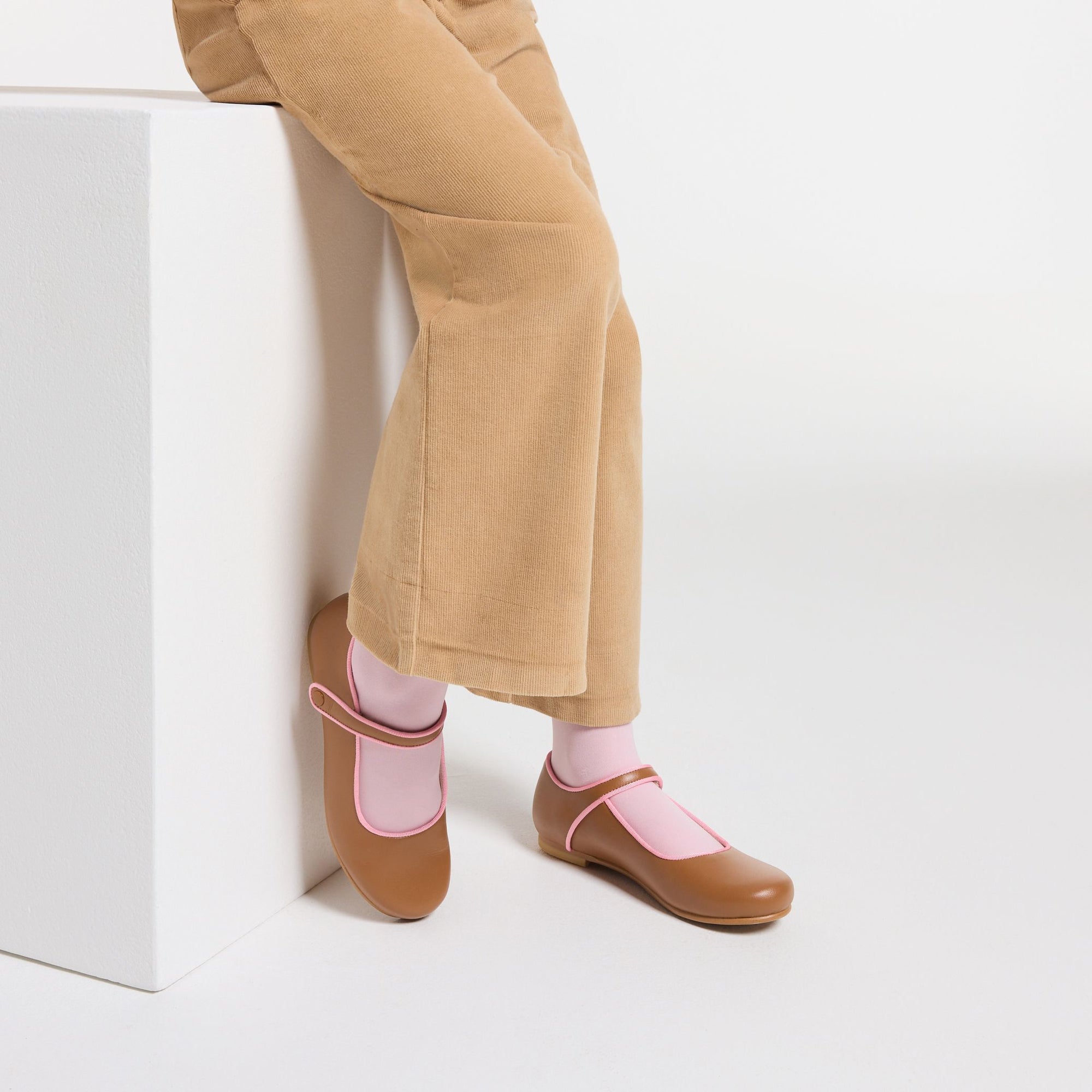 Danelle ballerinas in leather - Navy