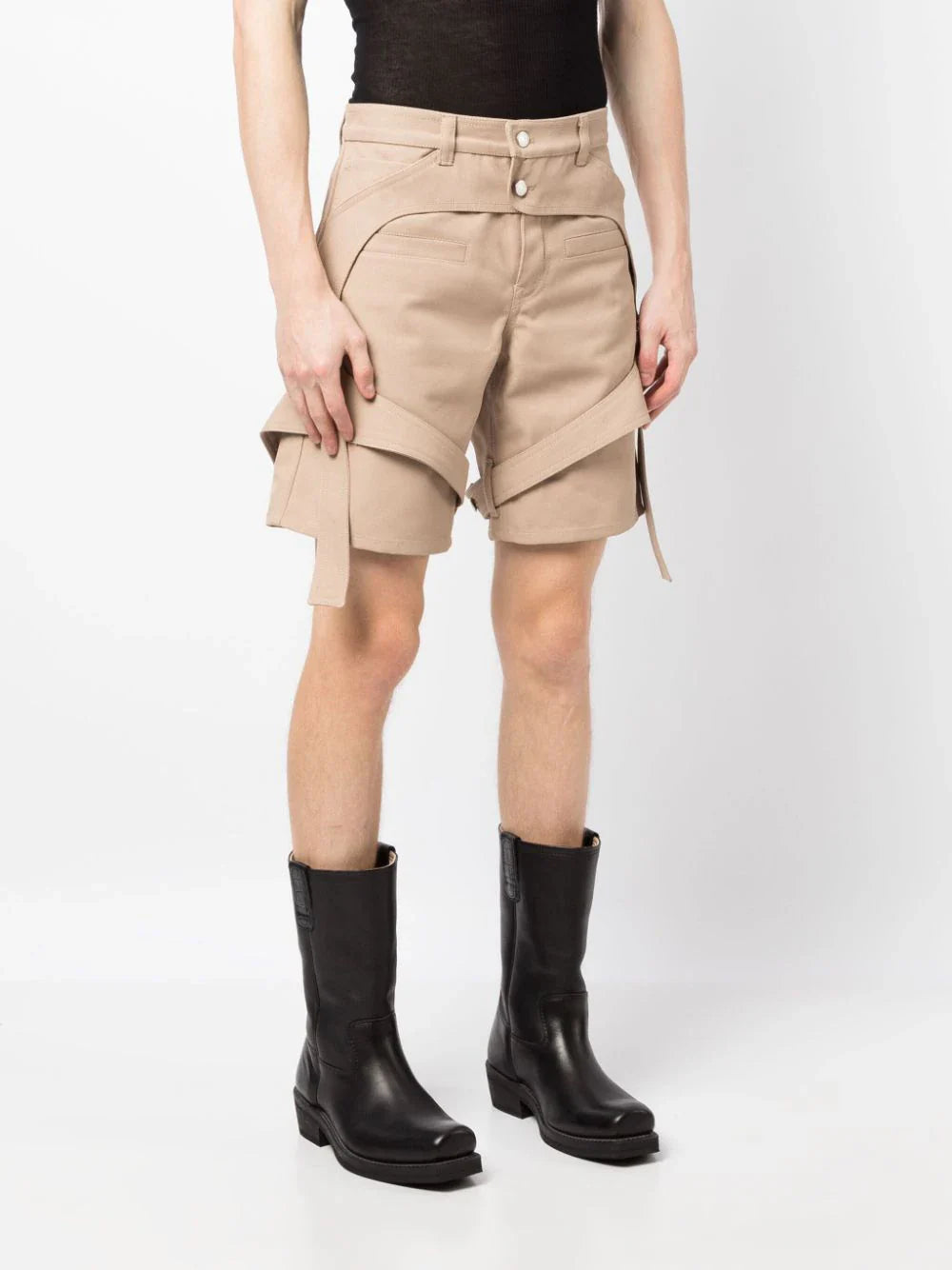 1pcs RELIQUAT 150€ / Short chaps retro en sergé - Sand