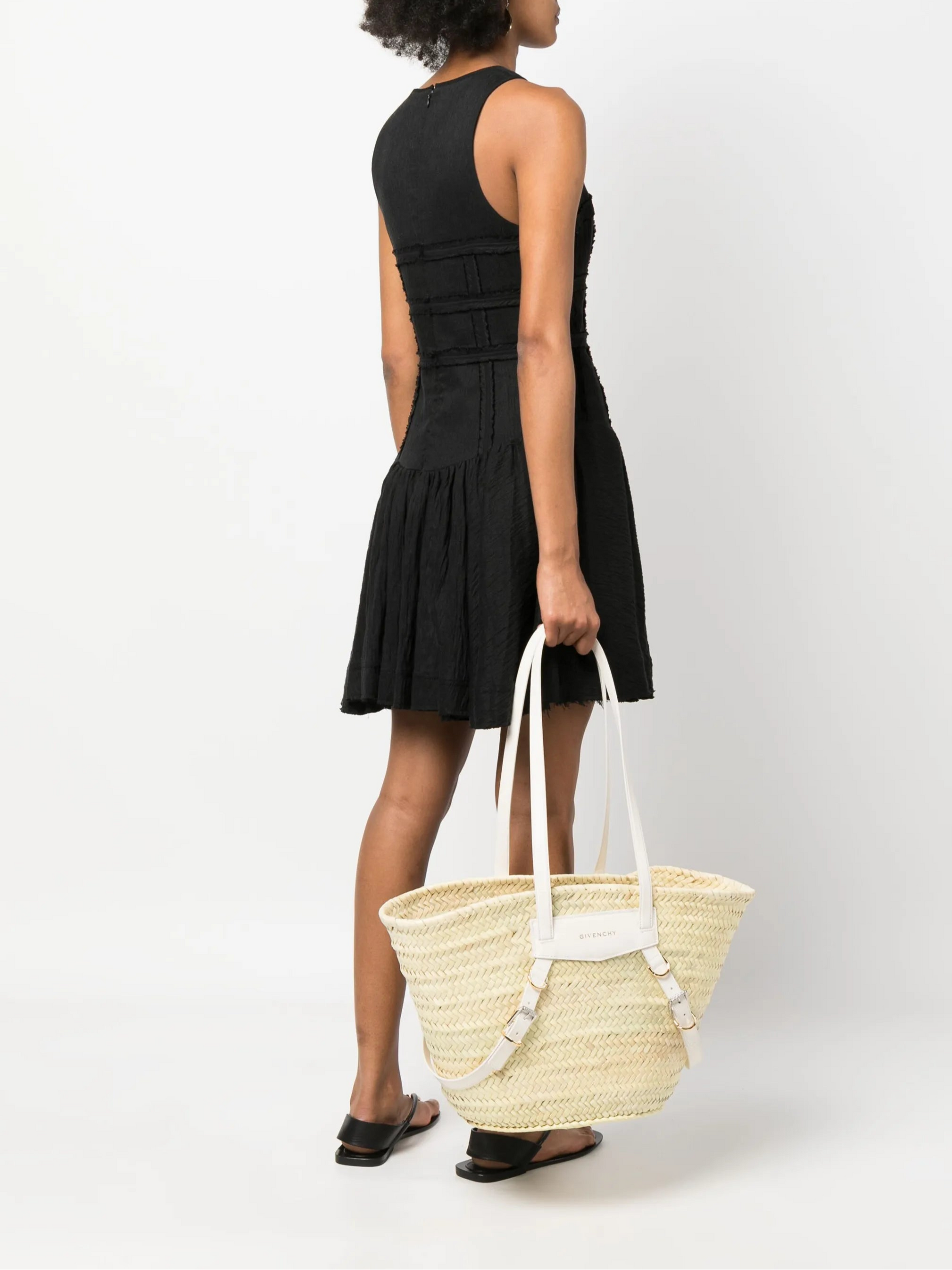 Panier Voyou moyen en raphia - Ivory