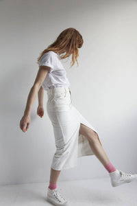 Jupe Mona en denim - Blanc