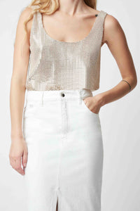 Jupe Mona en denim - Blanc