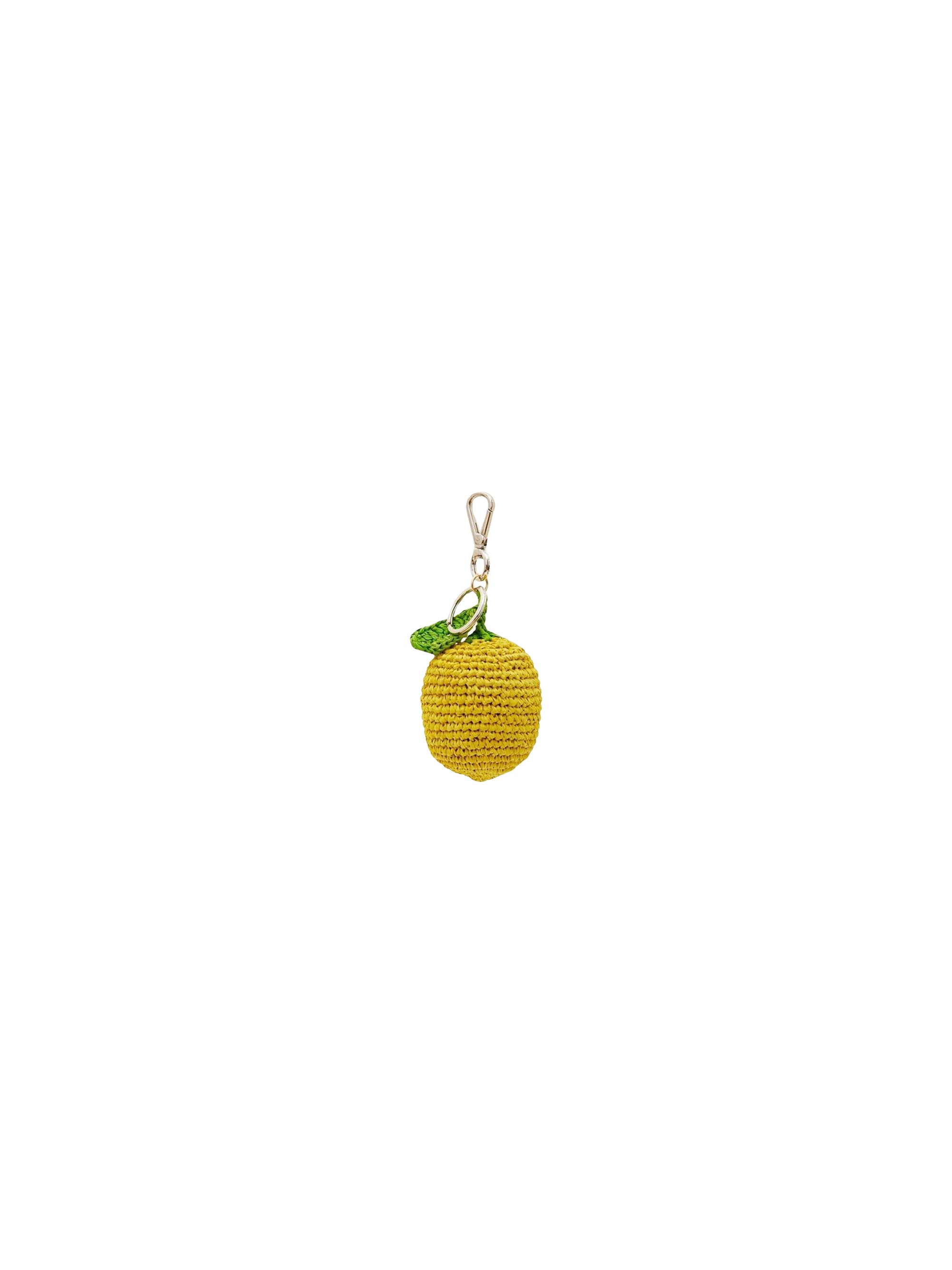 Porte-clés Citron en raphia - Yellow