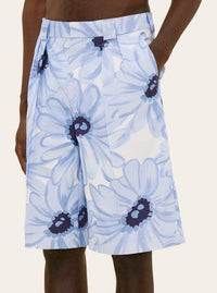 PRINT BLUE FLOWERS LE SHORT DE COSTUME