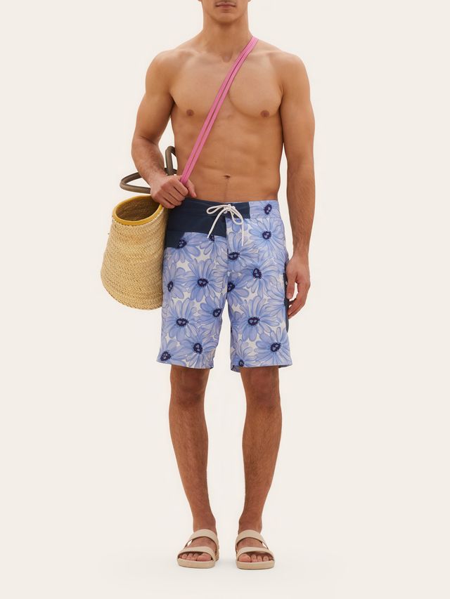 PRINT BLUE FLOWERS LE MAILLOT SURFEUR