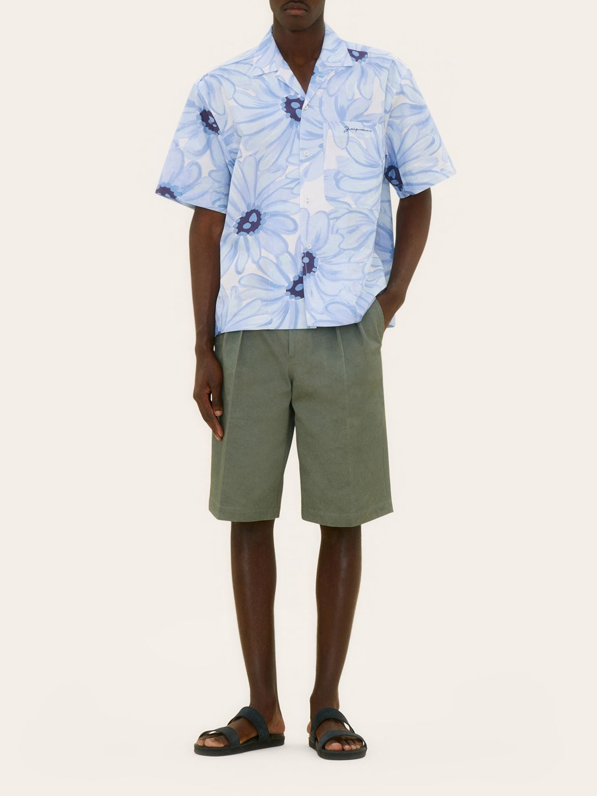Chemise Jean imprimée - Blue Flowers