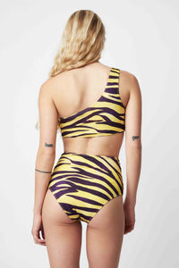 Haut de maillot Lino à effet zèbre - Soleil