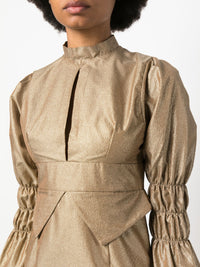 GOLD KEITH robe longue à manches froncées