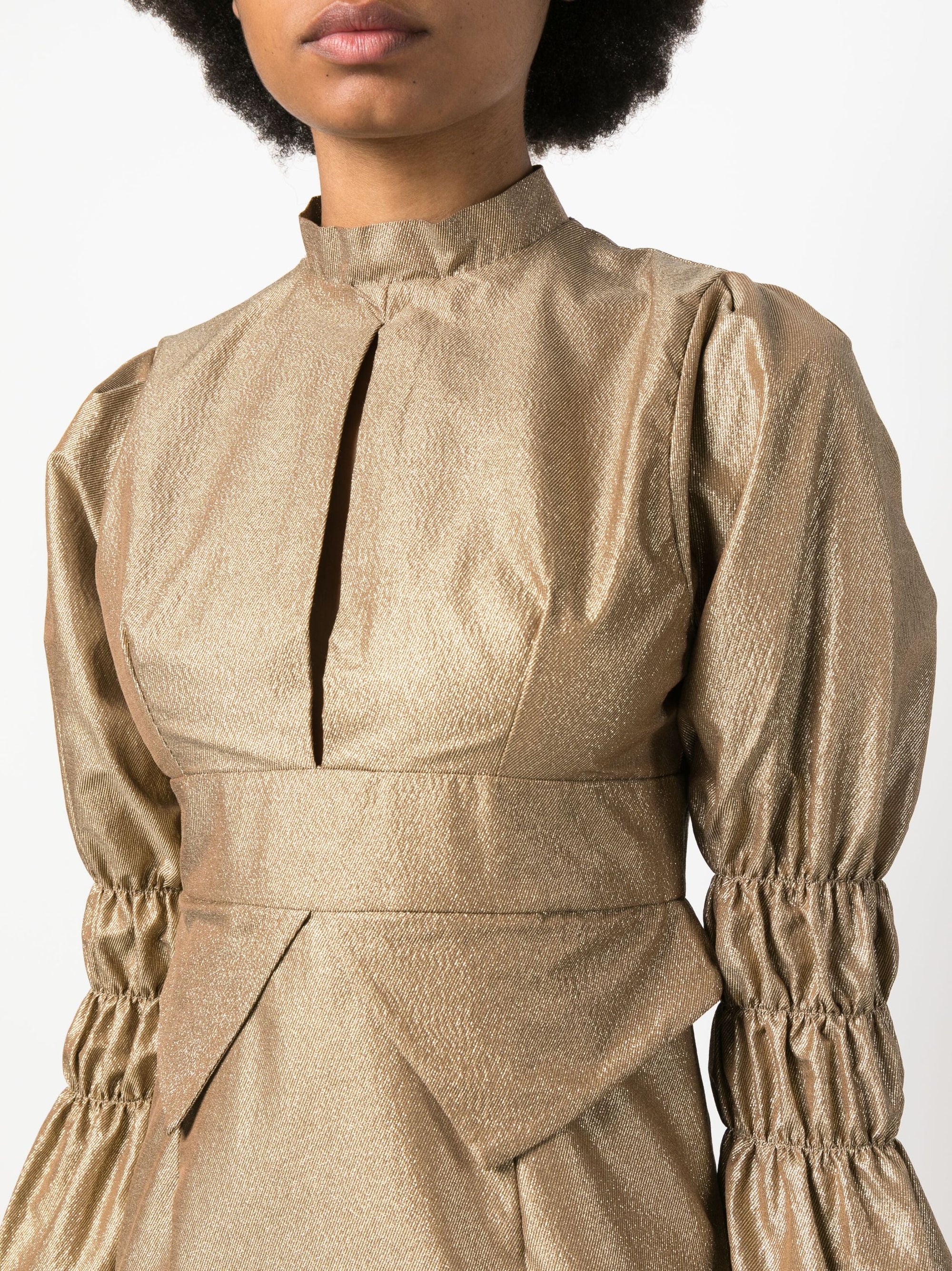 GOLD KEITH robe longue à manches froncées