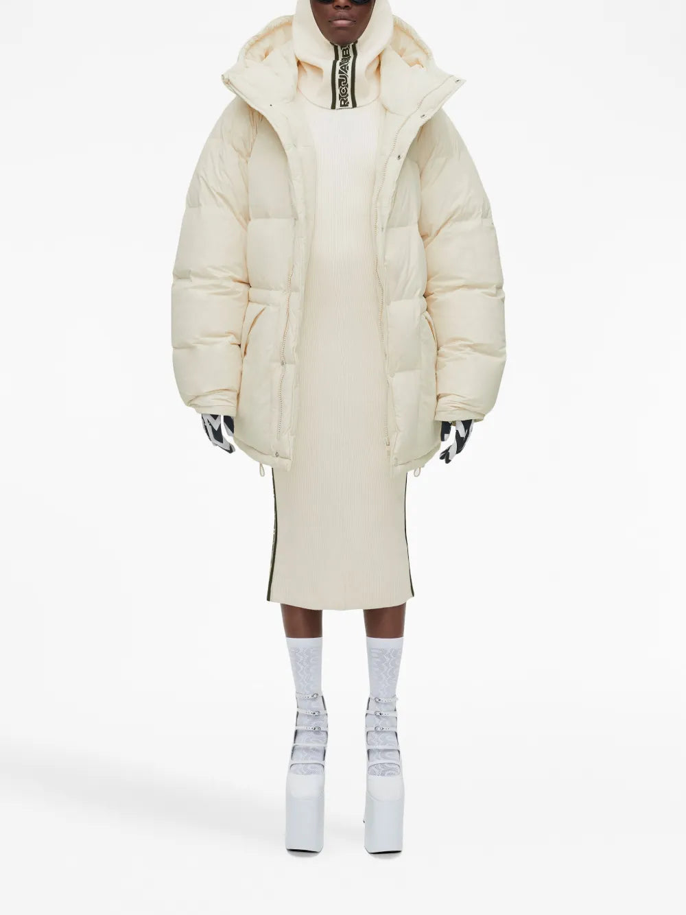 Doudoune matelassée à capuche - Marshmallow