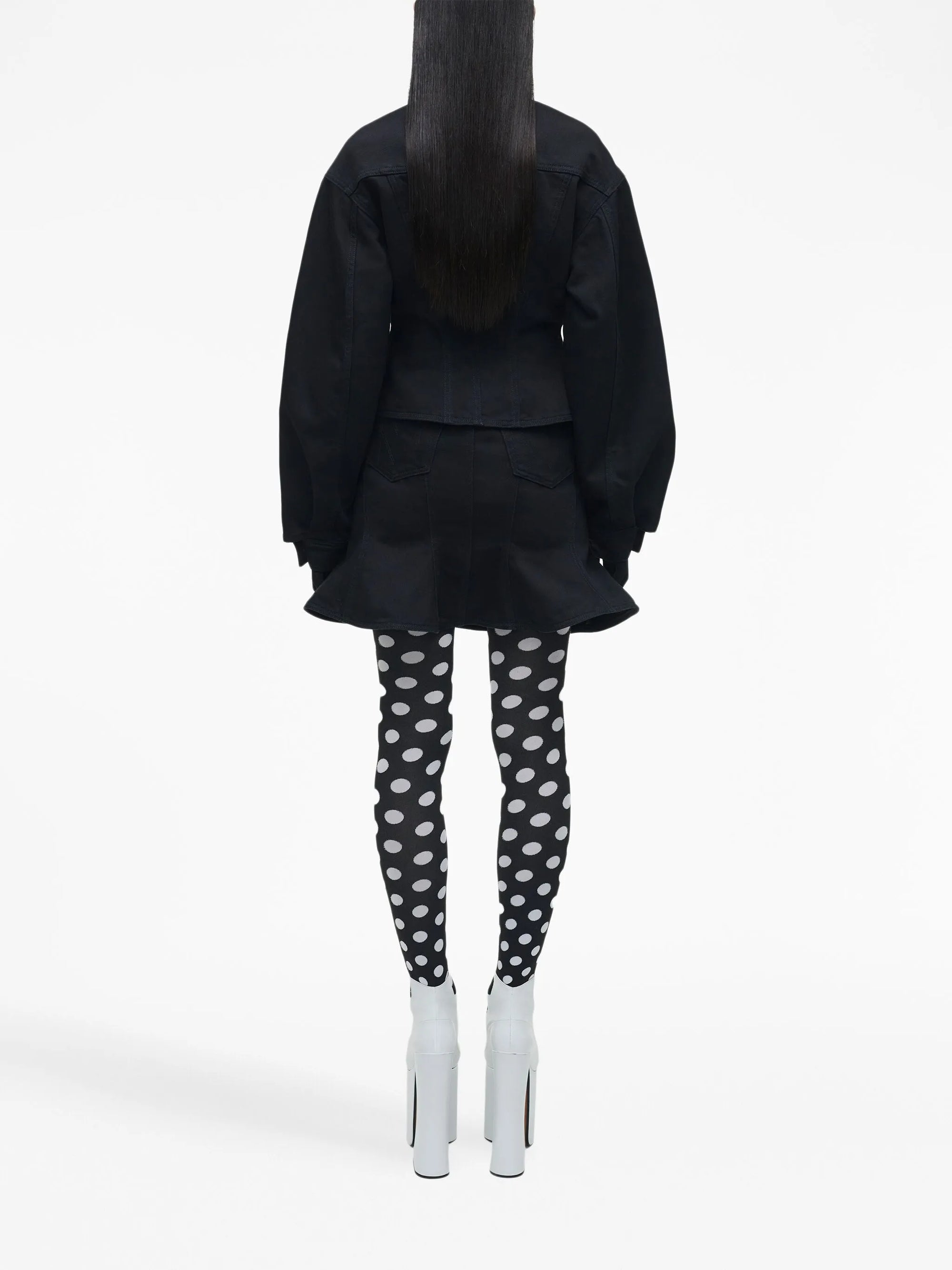 Veste cannelée en denim - Black