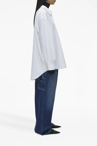 Chemise oversize à poche - White