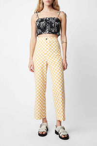 Gangs chequered trousers - Gold