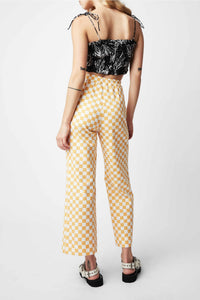 Gangs chequered trousers - Gold