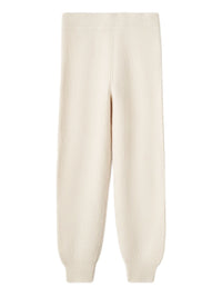 Wool and cashmere blend jogging trousers - White