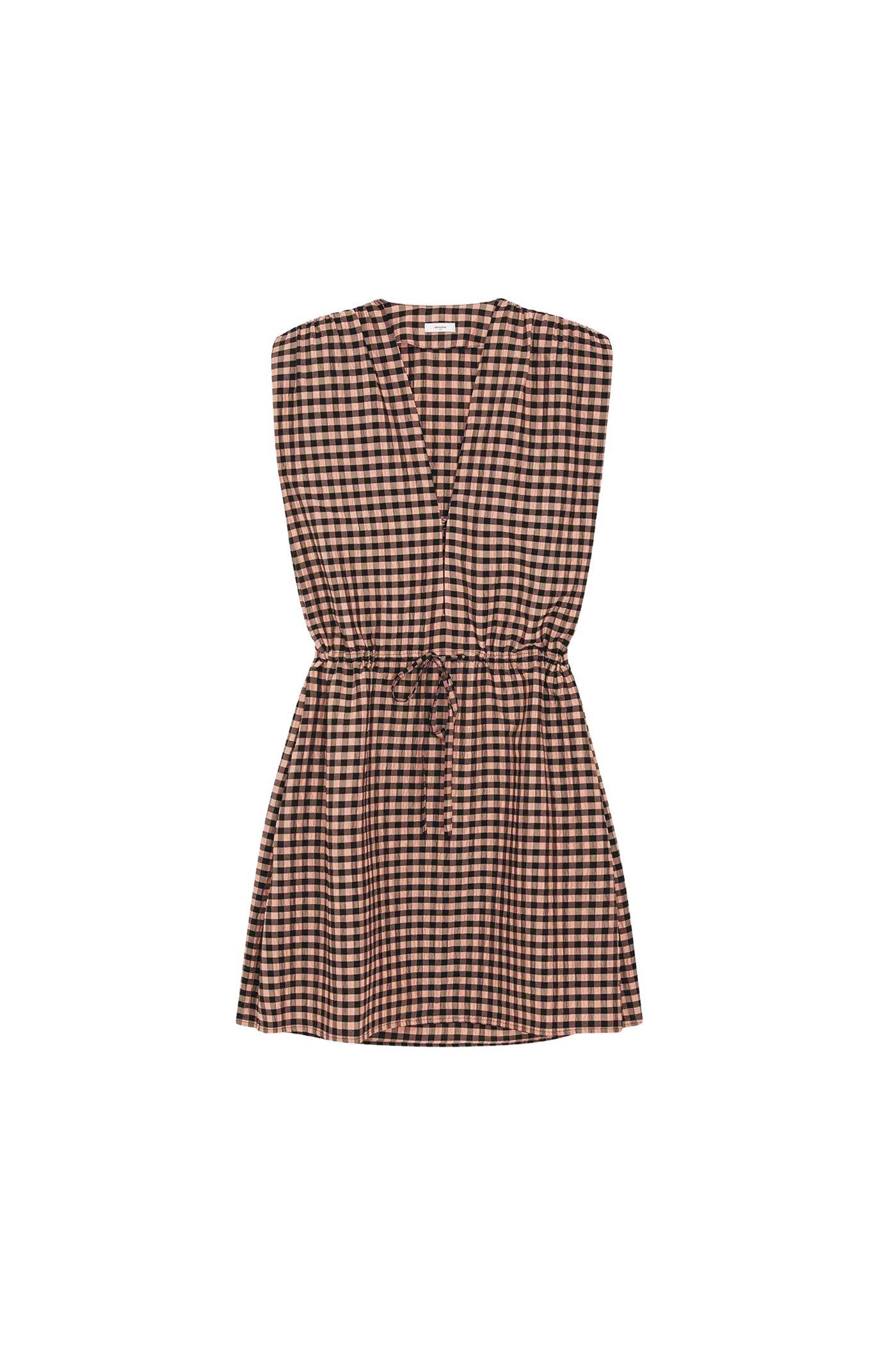 Charly check short dress - Poudre
