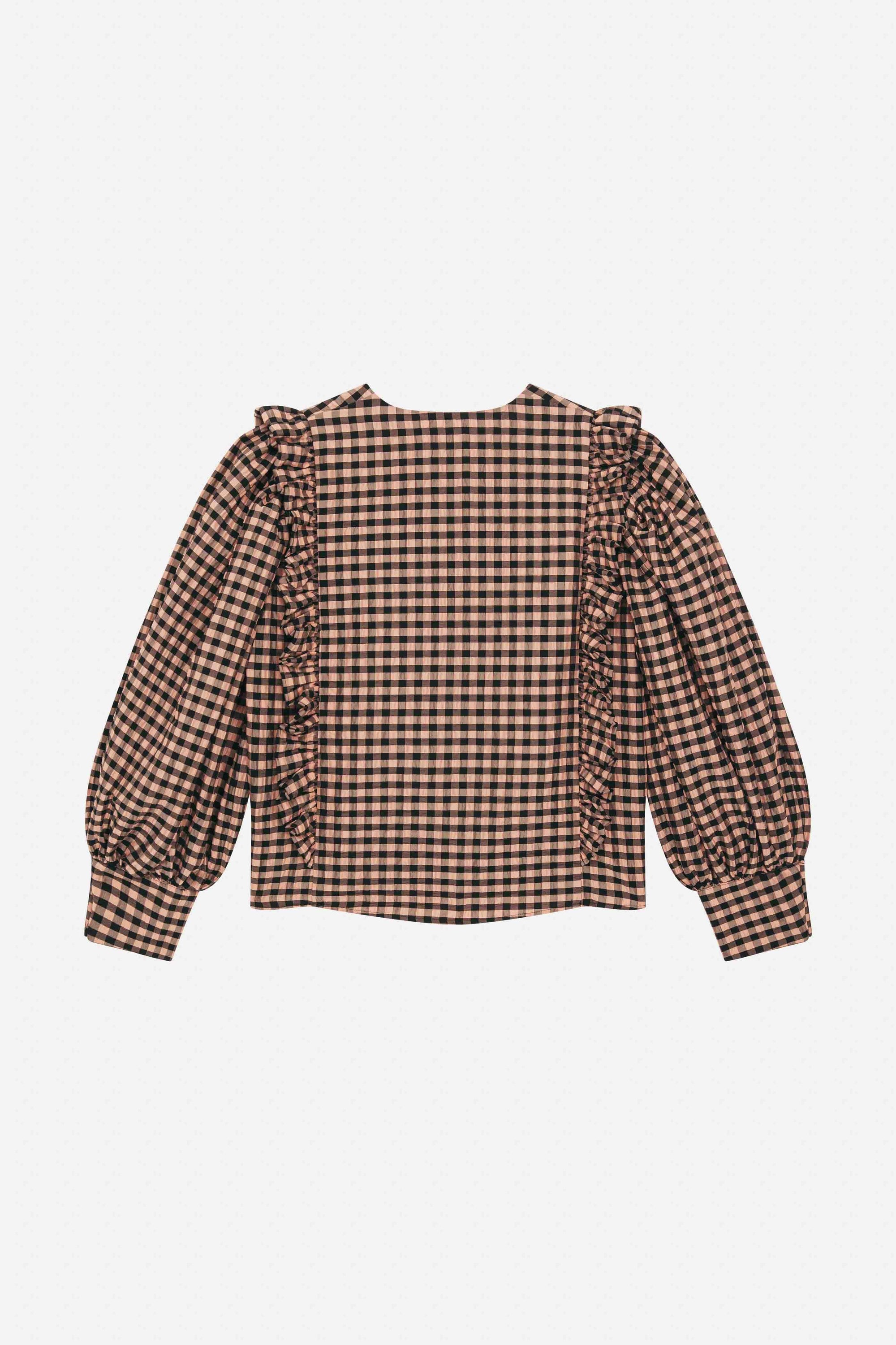 Blouse Dustin à carreaux - Poudre