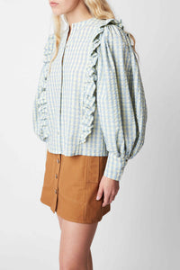 Blouse Dustin à carreaux - Poudre