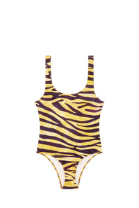 Pamela swimming costume with zebra effect - Soleil