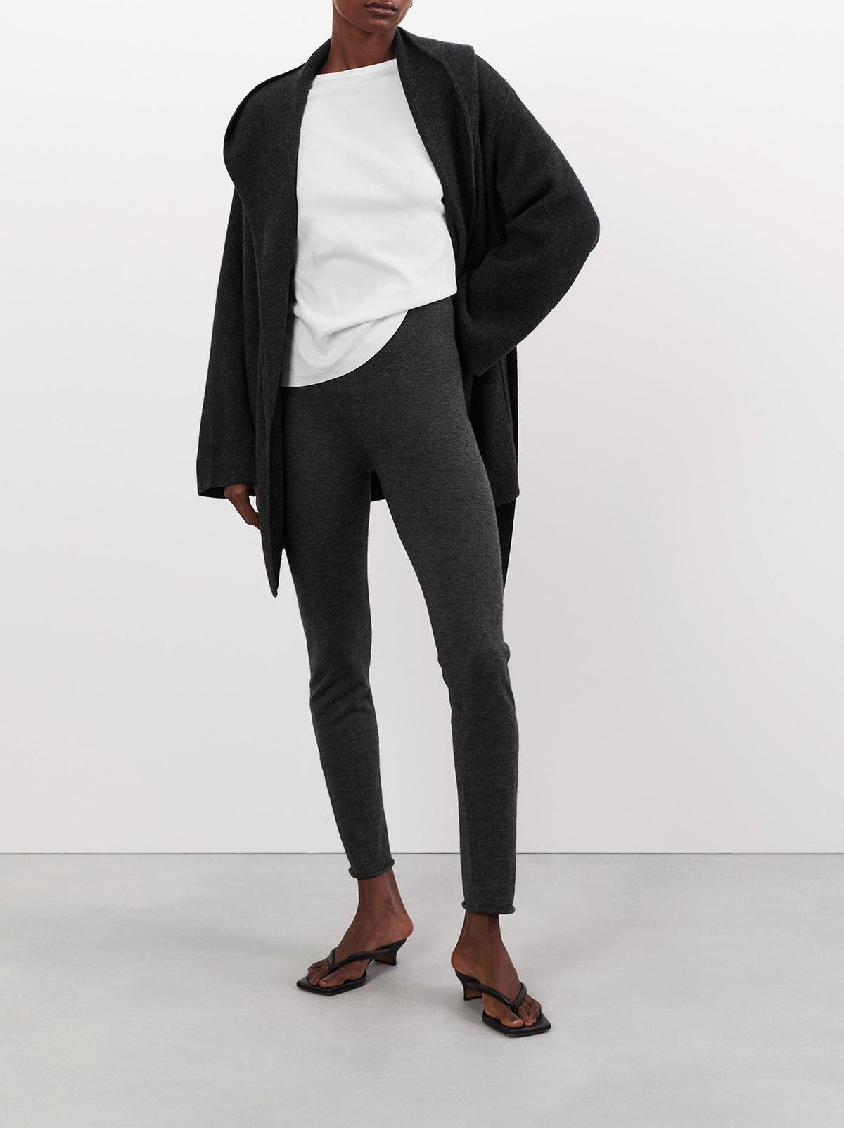 Legging en laine et cachemire mélangé - Gris