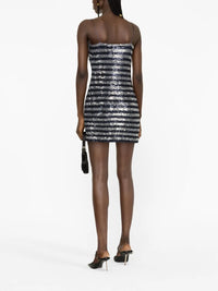 Sequined short dress - Navy & Silver