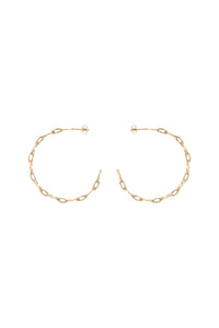 Eight brass hoop earrings - Gold