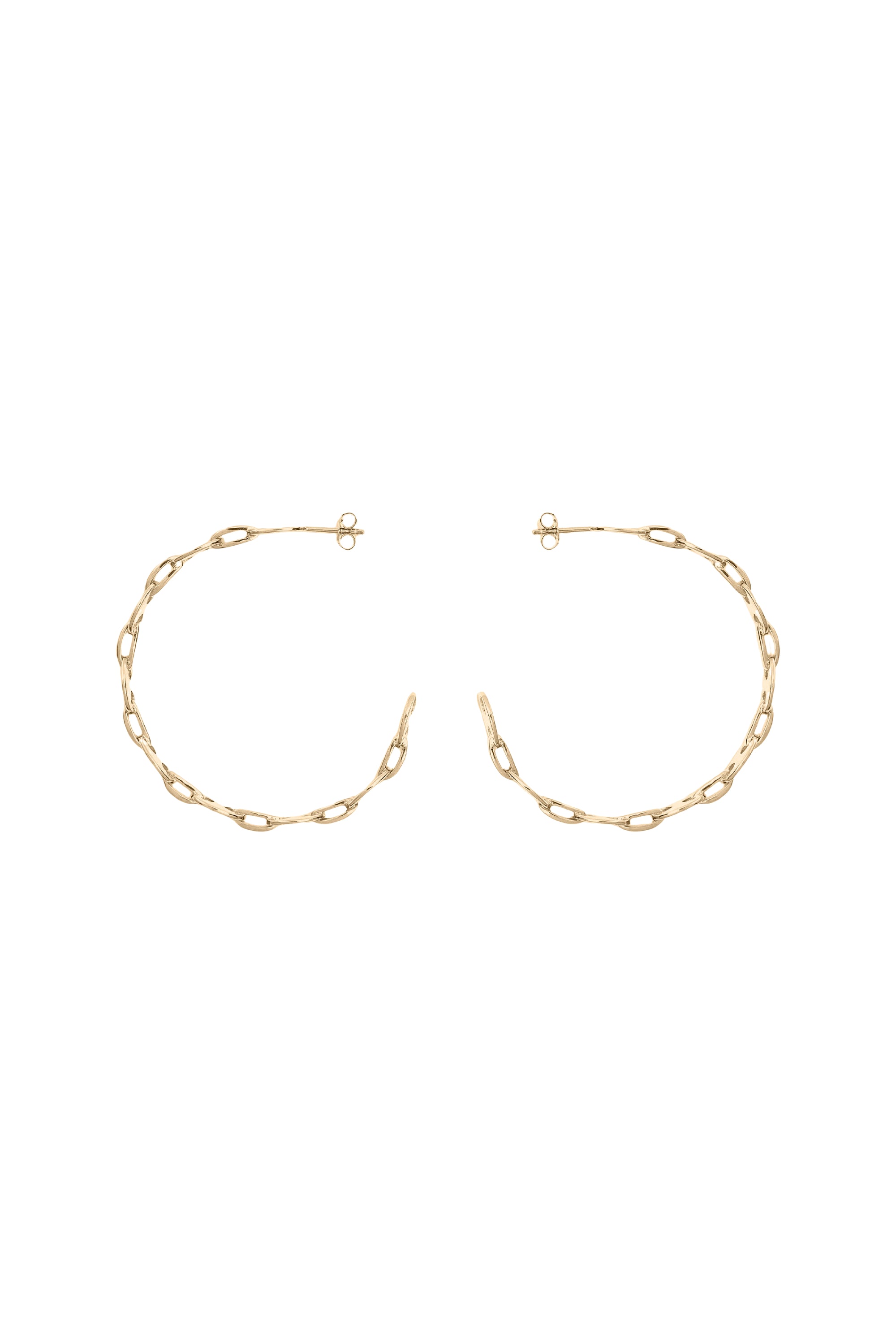 Eight brass hoop earrings - Gold