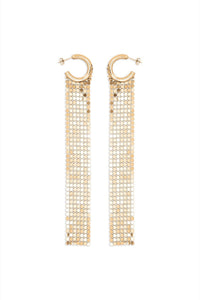 Pixel Hoop earrings in brass - Gold