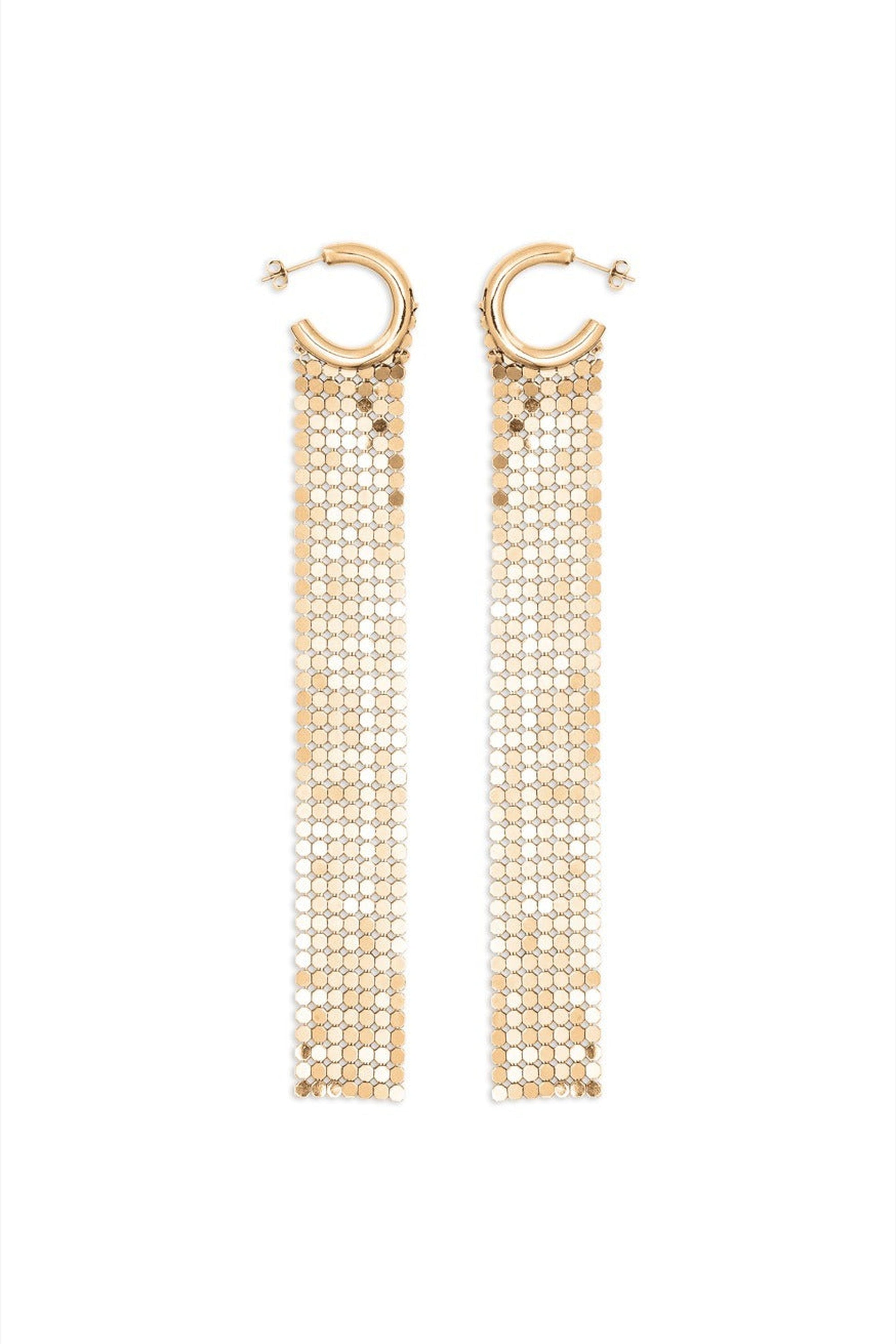Pixel Hoop earrings in brass - Gold