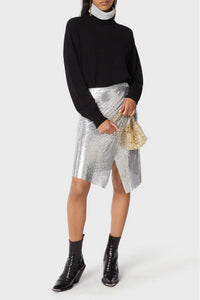 Pull à col roulé oversize en laine - Black